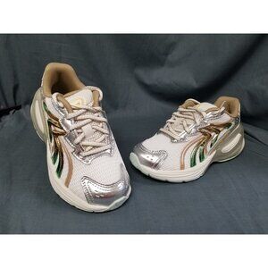 Puma Girls Inverse Shine Casual Sneakers Mesh White Gold Size 2c NEW NO BOX!